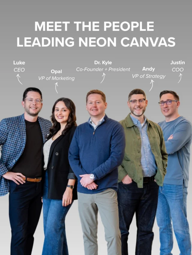 Neon Canvas Instagram post about leadership.